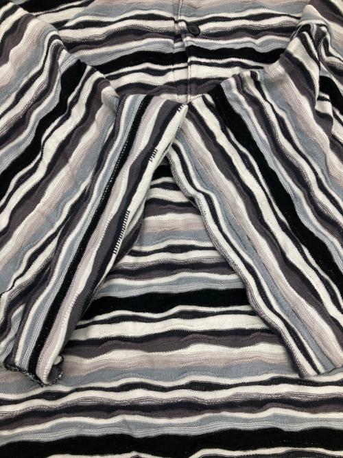 SUPREME（シュプリーム）SUPREME (シュプリーム) Textured Stripe Polo ブラック×グレー サイズ:XLの古着・服飾アイテム