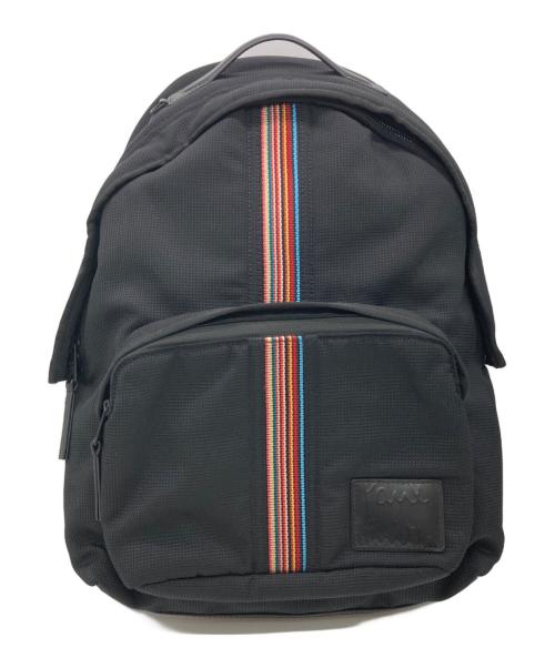 PAUL SMITH（ポールスミス）PAUL SMITH (ポールスミス) シグネイチャーストライプリュック ブラックの古着・服飾アイテム