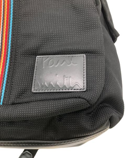 PAUL SMITH（ポールスミス）PAUL SMITH (ポールスミス) シグネイチャーストライプリュック ブラックの古着・服飾アイテム