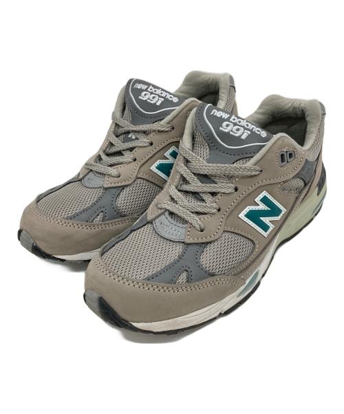 NEW BALANCE（ニューバランス）NEW BALANCE (ニューバランス) UK 991 Anniversary スニーカー グレー×グリーン サイズ:US6の古着・服飾アイテム