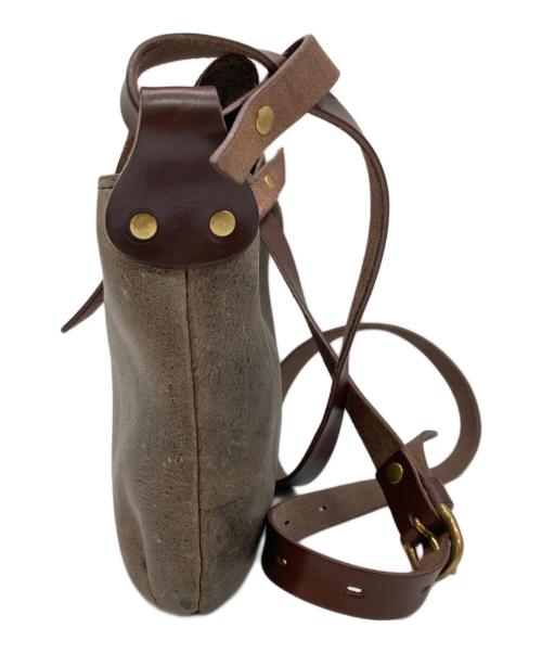 SLOW&CO（スロウアンドコー）Slow&co (スロウアンドコー) レザーショルダーバッグ ブラウンの古着・服飾アイテム