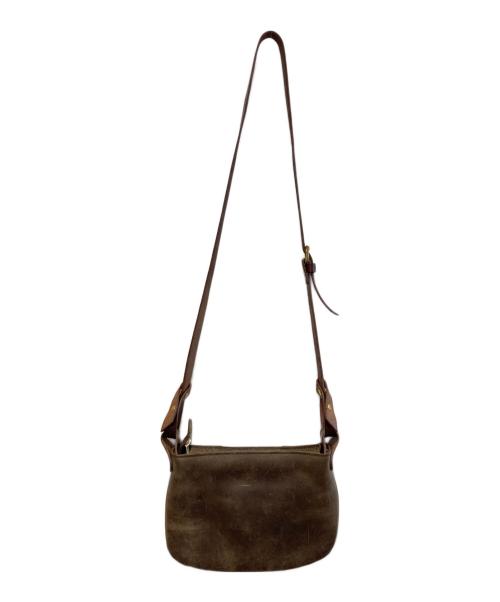 SLOW&CO（スロウアンドコー）Slow&co (スロウアンドコー) レザーショルダーバッグ ブラウンの古着・服飾アイテム