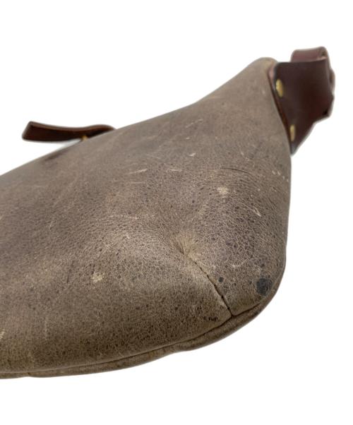 SLOW&CO（スロウアンドコー）Slow&co (スロウアンドコー) レザーショルダーバッグ ブラウンの古着・服飾アイテム