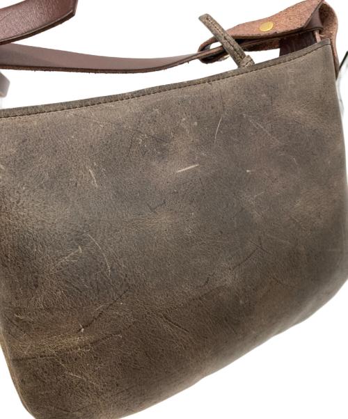 SLOW&CO（スロウアンドコー）Slow&co (スロウアンドコー) レザーショルダーバッグ ブラウンの古着・服飾アイテム