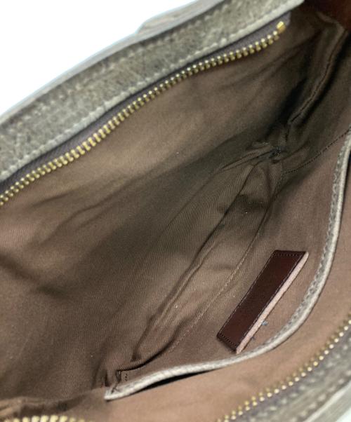 SLOW&CO（スロウアンドコー）Slow&co (スロウアンドコー) レザーショルダーバッグ ブラウンの古着・服飾アイテム