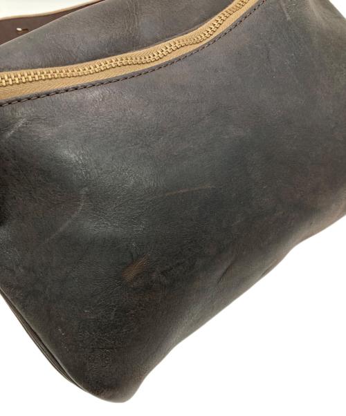 SLOW（スロウ）SLOW (スロウ) レザーショルダーバッグ ブラウンの古着・服飾アイテム