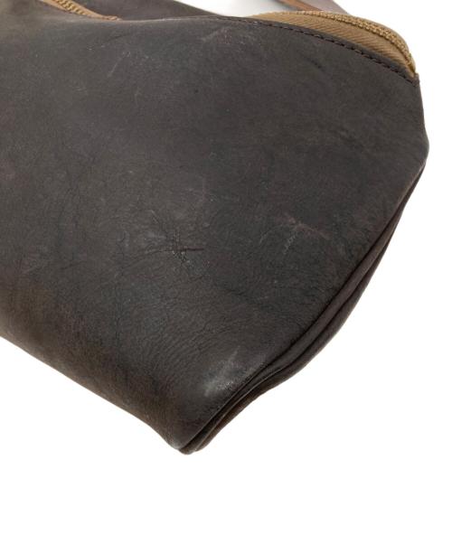 SLOW（スロウ）SLOW (スロウ) レザーショルダーバッグ ブラウンの古着・服飾アイテム
