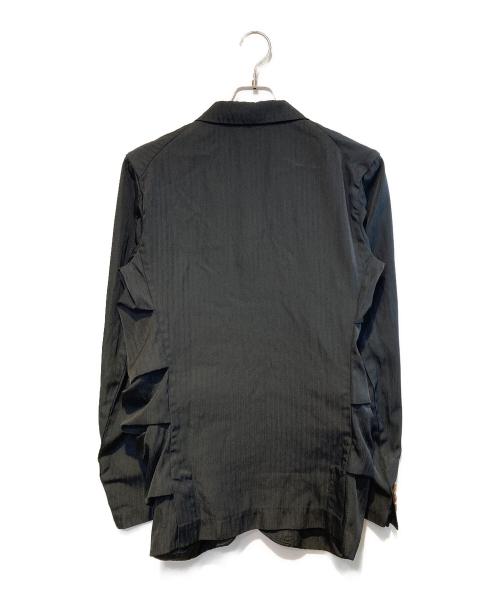 COMME des GARCONS HOMME PLUS（コムデギャルソンオムプリュス）COMME des GARCONS HOMME PLUS (コムデギャルソンオムプリュス) タックテーラードジャケット ブラック サイズ:Sの古着・服飾アイテム