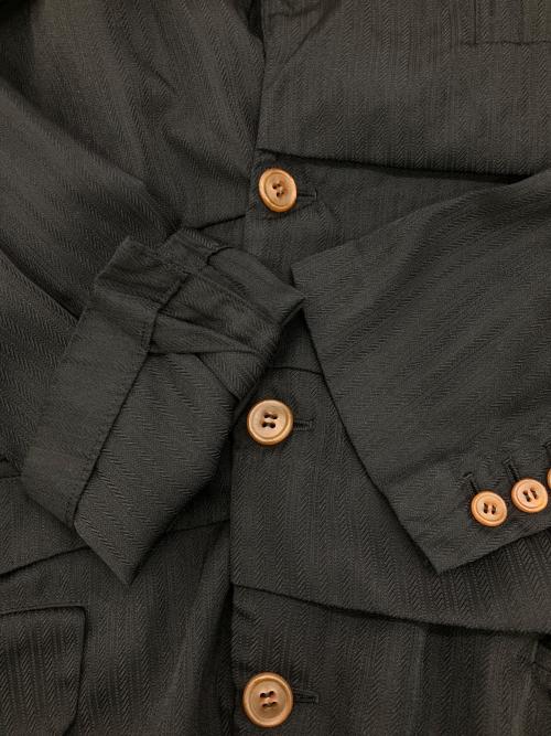 COMME des GARCONS HOMME PLUS（コムデギャルソンオムプリュス）COMME des GARCONS HOMME PLUS (コムデギャルソンオムプリュス) タックテーラードジャケット ブラック サイズ:Sの古着・服飾アイテム