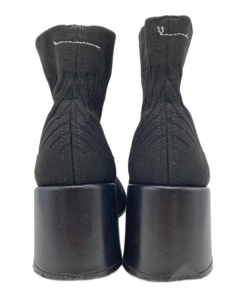 MM6 Maison Margiela（エムエムシックスメゾンマルジェラ）MM6 Maison Margiela (エムエムシックスメゾンマルジェラ) ニットブーツ ブラック サイズ:37の古着・服飾アイテム