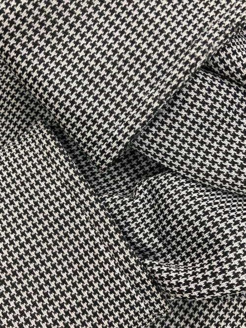 TOWN CRAFT（タウンクラフト）TOWN CRAFT (タウンクラフト) ［古着］千鳥柄シャツ ブラック×ホワイト サイズ:Lの古着・服飾アイテム