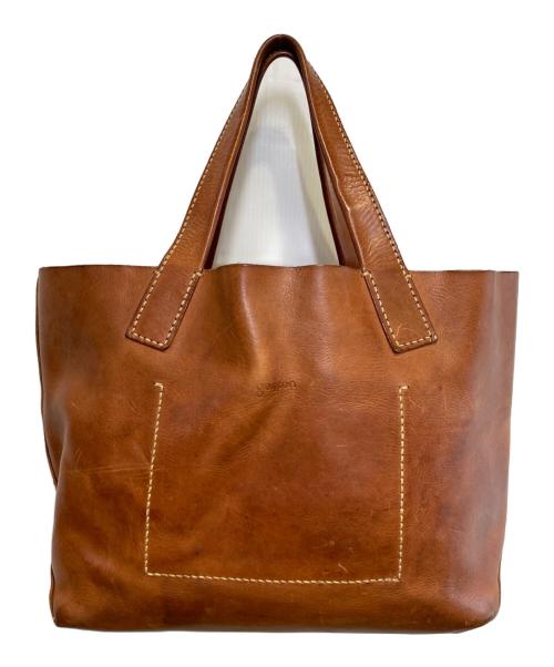 genten（ゲンテン）genten (ゲンテン) アマーノレザートートバッグ ブラウンの古着・服飾アイテム