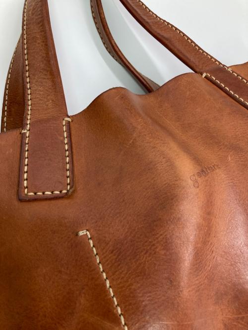 genten（ゲンテン）genten (ゲンテン) アマーノレザートートバッグ ブラウンの古着・服飾アイテム