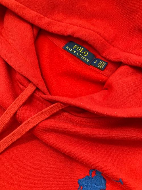 POLO RALPH LAUREN（ポロ・ラルフローレン）POLO RALPH LAUREN (ポロ・ラルフローレン) プルオーバーパーカー レッド サイズ:Lの古着・服飾アイテム