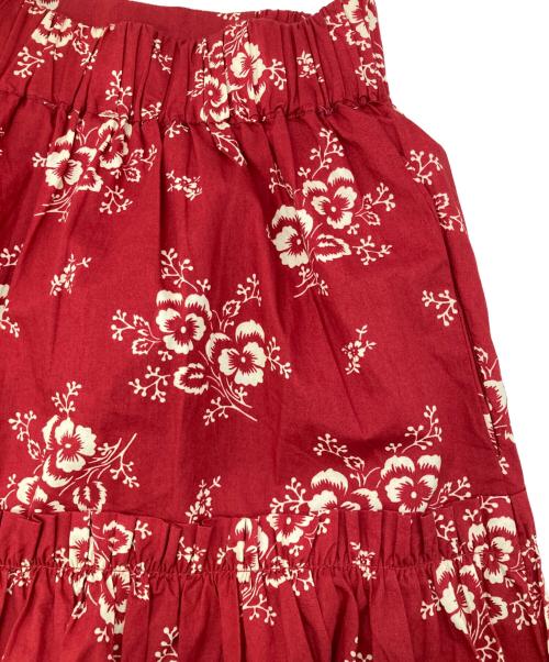 sea NEW YORK（シー ニューヨーク）sea NEW YORK (シー ニューヨーク) ALESSIA PRINT コットン プリントティアードスカート レッド サイズ:Sの古着・服飾アイテム