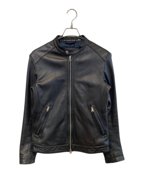 BEAUTY&YOUTH（ビューティーアンドユース）BEAUTY&YOUTH (ビューティーアンドユース) ラムレザーシングルライダースジャケット ブラック サイズ:Mの古着・服飾アイテム