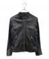 BEAUTY&YOUTH（ビューティーアンドユース）の古着「ラムレザーシングルライダースジャケット」｜ブラック