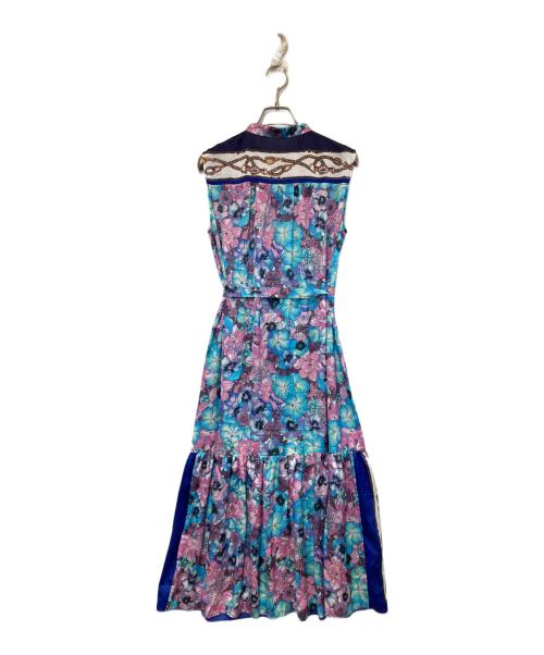 GRACE CLASS（グレースクラス）GRACE CLASS (グレースクラス) ボタニカルスカーフプリントワンピース ブルー サイズ:Mの古着・服飾アイテム