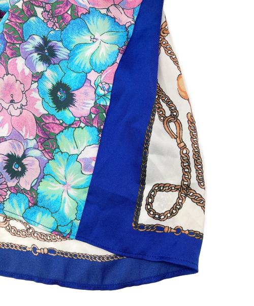 GRACE CLASS（グレースクラス）GRACE CLASS (グレースクラス) ボタニカルスカーフプリントワンピース ブルー サイズ:Mの古着・服飾アイテム