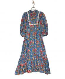 mag by c（マグバイシー）の古着「ヴィンテージフラワーワンピース」｜ブルー