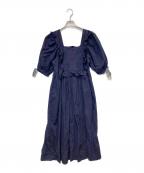 DAMSON MADDERダンソンマダー）の古着「カットワークブラウスワンピース」｜ネイビー