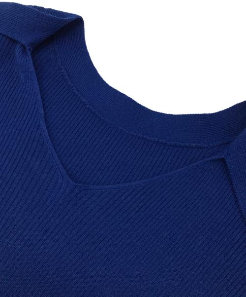 Curensology（カレンソロジー）Curensology (カレンソロジー) リブラン2WAYニットワンピース ネイビー サイズ:Freeの古着・服飾アイテム