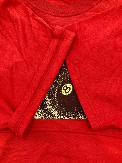stussy（ステューシー）stussy (ステューシー) 8ボールプリントカットソー レッド サイズ:Lの古着・服飾アイテム