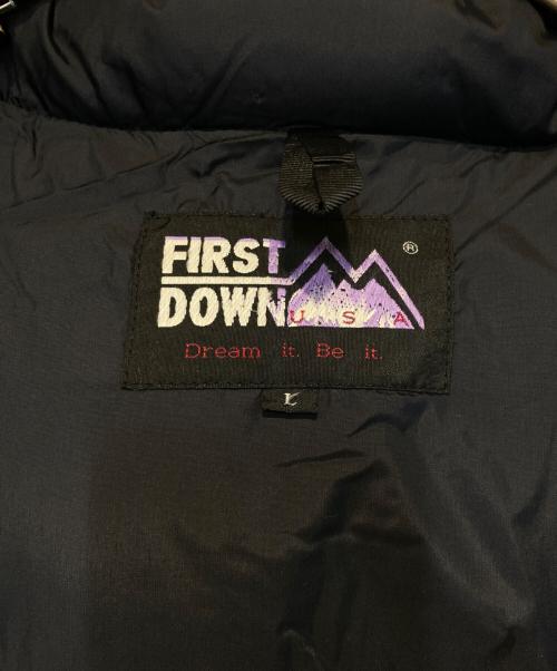 FIRST DOWN（ファーストダウン）FIRST DOWN (ファーストダウン) ダウンジャケット ブラック サイズ:Lの古着・服飾アイテム
