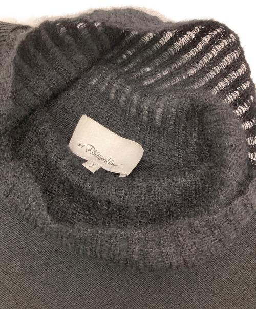 3.1 phillip lim（スリーワンフィリップリム）3.1 phillip lim (スリーワンフィリップリム) デザインタートルネックニット ブラック サイズ:Sの古着・服飾アイテム