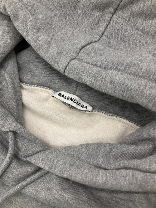 BALENCIAGA（バレンシアガ）BALENCIAGA (バレンシアガ) BBロゴ刺繍パーカー グレー サイズ:Mの古着・服飾アイテム