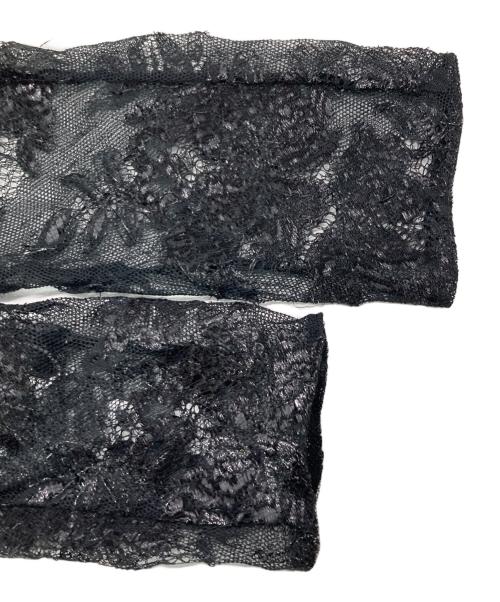 PRADA（プラダ）PRADA (プラダ) デコレーションフラワー付きワンピース ブラック サイズ:38の古着・服飾アイテム