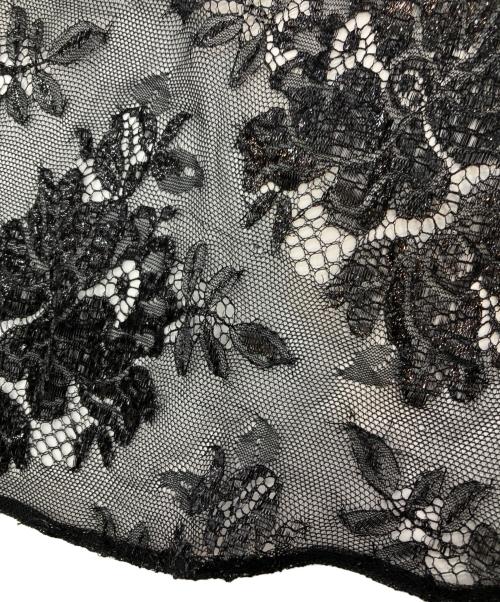 PRADA（プラダ）PRADA (プラダ) デコレーションフラワー付きワンピース ブラック サイズ:38の古着・服飾アイテム