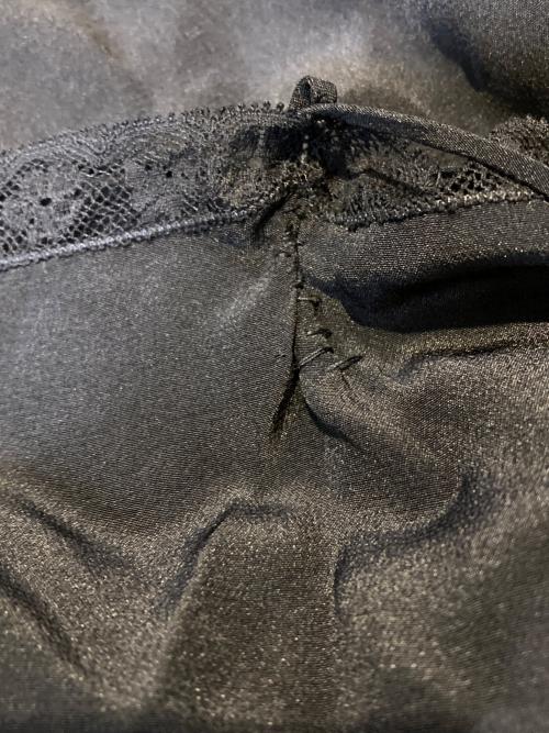 PRADA（プラダ）PRADA (プラダ) デコレーションフラワー付きワンピース ブラック サイズ:38の古着・服飾アイテム