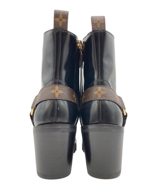 LOUIS VUITTON（ルイ ヴィトン）LOUIS VUITTON (ルイ ヴィトン) リミットレスラインブーツ ブラック×ブラウン サイズ:37 1/2の古着・服飾アイテム