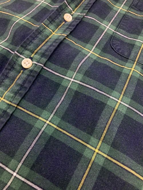 RALPH LAUREN（ラルフローレン）RALPH LAUREN (ラルフローレン) チェックBDシャツ グリーン×ネイビー サイズ:Lの古着・服飾アイテム
