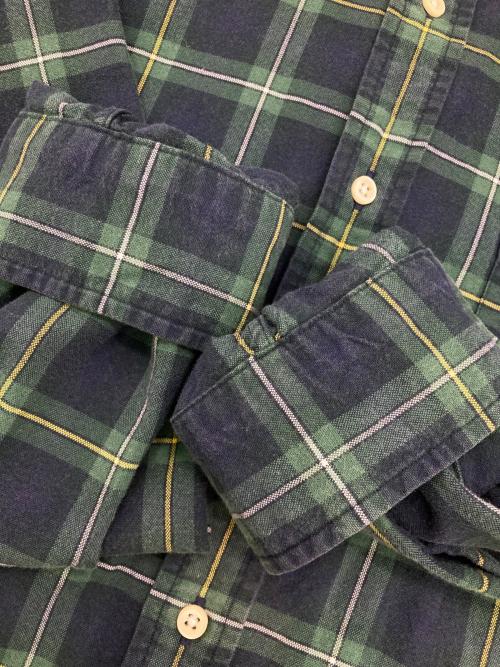 RALPH LAUREN（ラルフローレン）RALPH LAUREN (ラルフローレン) チェックBDシャツ グリーン×ネイビー サイズ:Lの古着・服飾アイテム