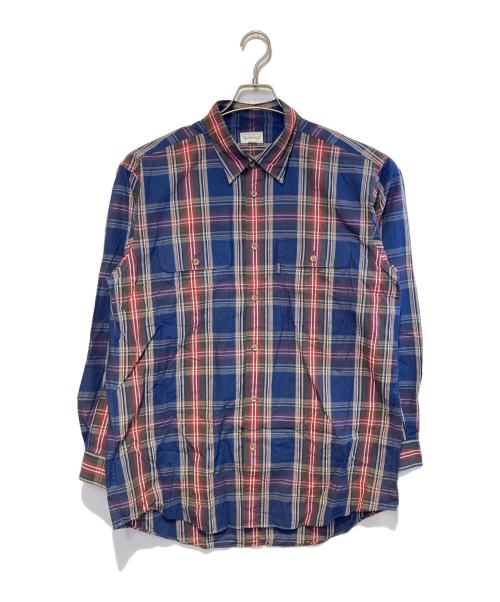 Burberry's（バーバリー）Burberry's (バーバリー) チェックシャツ ネイビー×レッド サイズ:LLの古着・服飾アイテム