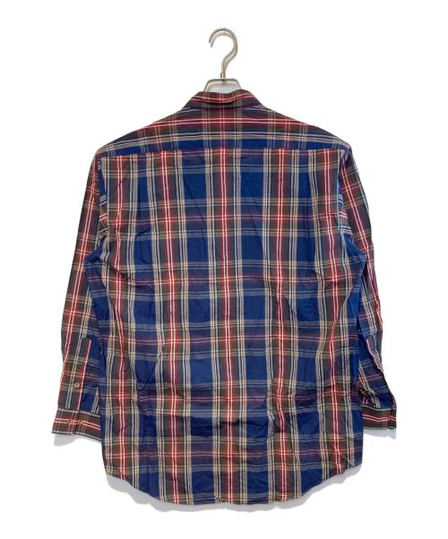 Burberry's（バーバリー）Burberry's (バーバリー) チェックシャツ ネイビー×レッド サイズ:LLの古着・服飾アイテム