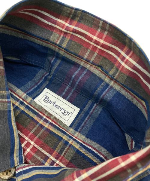 Burberry's（バーバリー）Burberry's (バーバリー) チェックシャツ ネイビー×レッド サイズ:LLの古着・服飾アイテム