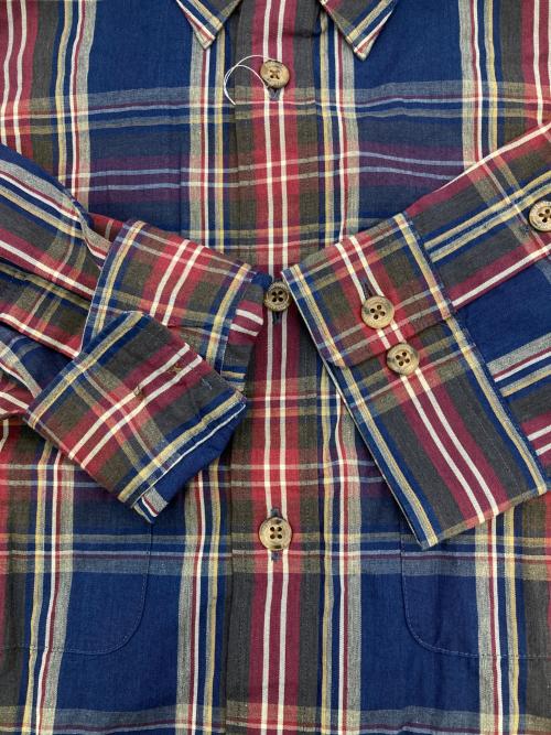 Burberry's（バーバリー）Burberry's (バーバリー) チェックシャツ ネイビー×レッド サイズ:LLの古着・服飾アイテム