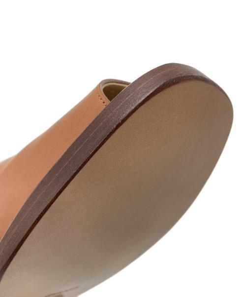 HERMES（エルメス）HERMES (エルメス) オープントゥーレザーサンダル ブラウン サイズ:39の古着・服飾アイテム