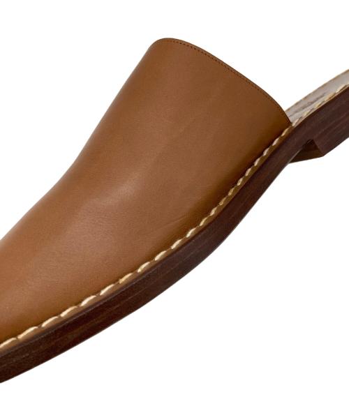 HERMES（エルメス）HERMES (エルメス) オープントゥーレザーサンダル ブラウン サイズ:39の古着・服飾アイテム