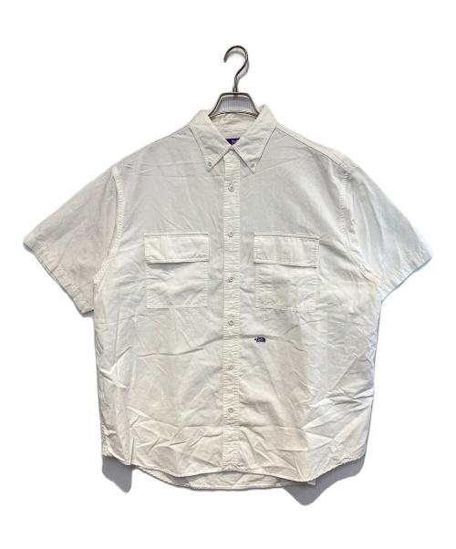 THE NORTHFACE PURPLELABEL（ザ・ノースフェイス パープルレーベル）THE NORTHFACE PURPLELABEL (ザ・ノースフェイス パープルレーベル) Button Down Field S/S Shirt ホワイト サイズ:Lの古着・服飾アイテム