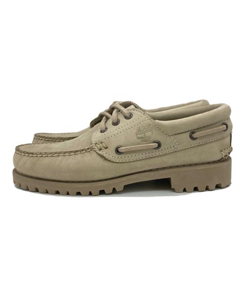 Timberland（ティンバーランド）Timberland (ティンバーランド) 3-Eye Lug Handsewn Boat shoes ヌバック ベージュ サイズ:UK6.5の古着・服飾アイテム