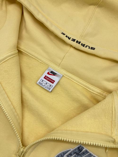 NIKE（ナイキ）NIKE (ナイキ) SUPREME (シュプリーム) Half Zip Hooded Sweatshirt イエロー サイズ:Mの古着・服飾アイテム