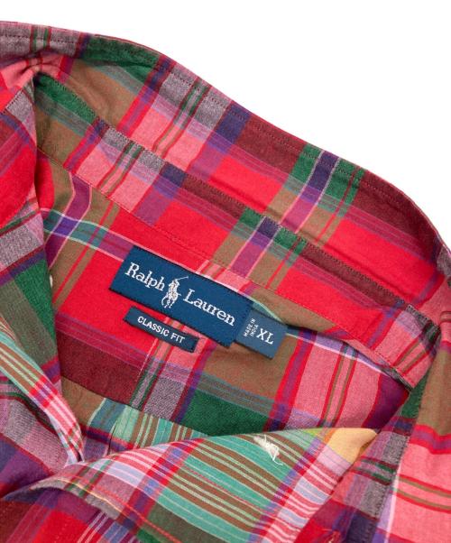 RALPH LAUREN（ラルフローレン）RALPH LAUREN (ラルフローレン) チェックBDシャツ レッド×ネイビー サイズ:XLの古着・服飾アイテム