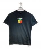 stussyステューシー）の古着「S64 Pigment Dyed S/S Tee」｜ブラック