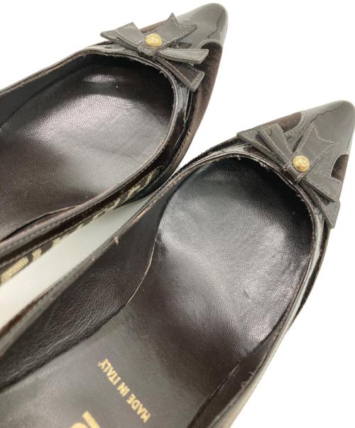FENDI（フェンディ）FENDI (フェンディ) ヒールパンプス ブラウン サイズ:36の古着・服飾アイテム
