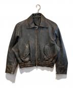MAISON SPECIALメゾンスペシャル）の古着「Real Leather Zip Blouson」｜ブラック