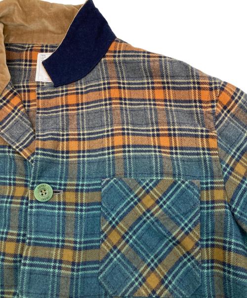 sacai（サカイ）sacai (サカイ) グラデーションチェックシャツコート グリーン サイズ:1の古着・服飾アイテム